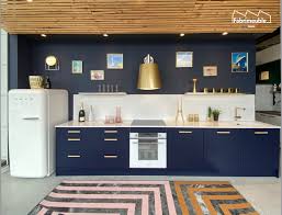 Cuisine Bleu Nuit Bleu Marine Et Or Art Deco Made In France Poignee Meuble Cuisine Meuble Cuisine Fabricant Cuisine
