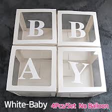 In fact, homemade decorations typically inspire. 4pcs Set Square Balloons Cube Gift Box Baby Shower Supplies Birthday Party Decor Wedding Buy From 26 On Joom E Commerce Platform