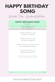 5 54 4 3 3 2. Easy 17 Key Kalimba Tabs Happy Birthday Song Numbered Notation Song Notes Piano Notes Songs Birthday Songs
