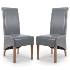 Buy top selling products like inspire q® tosca linen dining side chair in dark grey (set of 2) and modway confer dining side chair in grey. Dining Chairs Shankar Krista Grey Bonded Leather Chairs 001 35 02 05 03