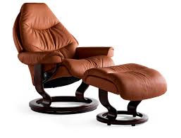 Stressless Voyager Recliner With Ottoman By Ekornes Medium Size Ergonomics Furniture Stressless Recliner Recliner Chair