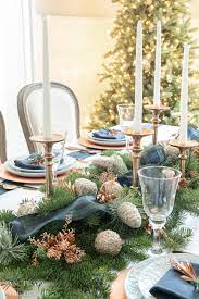 With these 50 diy christmas centerpieces, the dining room will hgtv made some modern striped christmas tress that you can gather and sprinkle on the tables. An Easy Christmas Centerpiece For A Long Table Sanctuary Home Decor