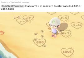 Sand Art For Your Beach Acnh Custom Designs Animal Crossing Animal Crossing Game New Animal Crossing
