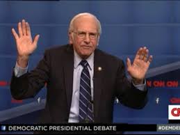 30 years later he's bernie sanders close your eyes listening to bernie sanders and he sounds exactly like larry david/george steinbrenner from seinfeld. Larry David Hilariously Parodied Bernie Sanders For Saturday Night Live