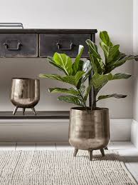 Why invest in indoor plants? Two Textured Standing Planters Indoor Plant Pots Plant Decor Large Plant Pots