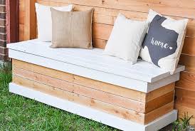 There are many designs and shapes you could choose from, starting with a simple bench adjacent to a large planter, up to more complex constructions, such as a wooden bench attached to two planters. 33 Best Diy Bench Ideas For Extra Seating Storage Crazy Laura