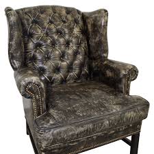 We are delighted to offer for sale this very old and original spanish high back carved occasional chair an ornately carved and decorated original chair. 33 Off Restoration Hardware Restoration Hardware Wingback Distressed Black And Cream Leather Chair Chairs