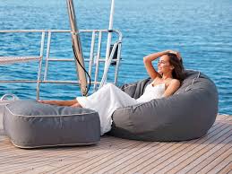 The Marine Bean Designed And Made In New Zealand From Marine Grade Sunbrella Brand Fabric Is Perfect For Relaxing On Deck Outdoor Bean Bag Bean Bag Xl Marine