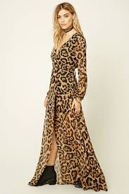 Reverse Leopard Print Dress Forever 21 2000193777 Leopard Print Dress Maxi Wrap Dress Maxi Dress
