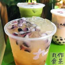 repost food meiko 丸作食茶台北市大安區 抹茶拿鐵60 奶茶寶貝丸55 冬檸寶貝丸60 冷泡茶75 美味cp值 記得丸作在台北 boba tea bubble tea