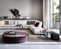 White aluminium with retreat grey cushions. Set Of Coffee Tables With Ottoman Domino Next Molteni C