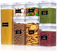 After a little epiphany, i decided.no pantry, no problem. Amazon Com Airtight Food Storage Containers Vtopmart 7 Pieces Bpa Free Plastic Cereal Containers With Easy Lock Lids For Kitchen Pantry Organization And Storage Include 24 Labels Kitchen Dining