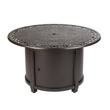 Fire Sense Longpoint 42 In In X 24 In In Round Aluminum Lpg Fire Pit Table In Mocha 62410 The Home Depot In 2020 Fire Pit Table Fire Sense Gas Fire Pit Table