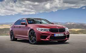 Download Wallpapers Bmw M5 2018 Sedan New M5 German Cars Red Sedan M5 Black Wheels Bmw Besthqwallpapers Com Bmw Bmw M5 Bmw Wallpapers