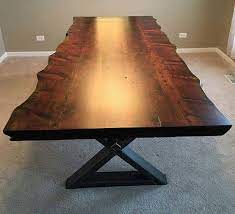 Cedar Dining Table With Custom Base Cedar Table Live Edge Etsy Cedar Table Cedar Dining Table Live Edge Table