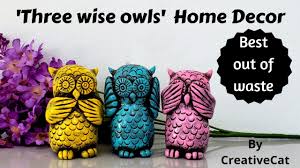Home > bedroom products > owl decoration items for home decor. Owl Home Decor Best Out Of Waste Upcycling Art And Craft Clay Owl Youtube