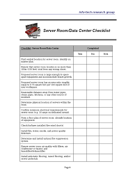 The output from dc pro and the data center master list of efficiency actions can be used to complete the recommended energy efficiency measures section. Checklist Server Room Data Center Data Center Building Technology