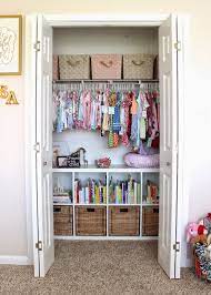 When not writing, she loves playing with her dog and toddler. 8 Nursery Organizing Ideas You Ll Love Kids Bedroom Organization Bedroom Closet Storage Organization Bedroom