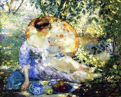 Picnic On The Grass Karl Albert Buehr Art Painting Oil Art Canvas Art Prints