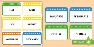 Home practic pentru copii lunile anului. Lunile Anului Flashcards Teacher Made