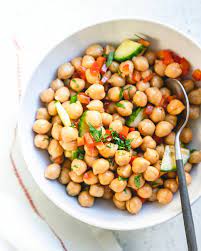 Simple Chickpea Salad 5 Minute Lunch Idea A Couple Cooks Recipe Lunch Recipes Healthy Lunch Recipes Healthy Lunch