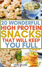 20 High Protein Snack Recipes That Ll Keep You Full Protein Snacks Recipes High Protein Snack Recipes Protein Snacks