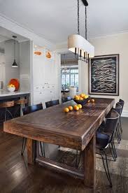 Modern Dining Room Rustic Dining Table Solid Wood Modern Chandelier Hardwood Flooring Rustic Kitchen Tables Kitchen Table Wood Rustic Wood Kitchen Tables
