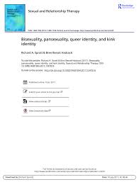 Pdf Bisexuality Pansexuality Queer Identity And Kink Identity