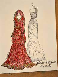 Full collection with all size/color. Sari Amp Gown Personalized Wedding Sketch By Abgraham On Etsy 130 00 Indian Bridal Gift Wedding Dress Sketches Dress Sketches Personalized Wedding
