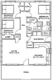 28x36 House 3 Bedroom 2 Bath 1 008 Sq Ft Pdf Floor Plan Model 1f Bedroom Floor Plans Bedroom House Plans Floor Plans
