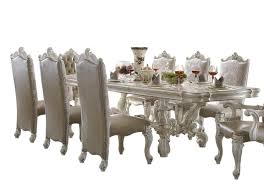 Shop versailles dining room furniture, 7 piece set (table, 4 side chairs and 2 arm chairs) online at macys.com. Buy Acme Versailles Dining Table Set 7 Pcs In White Bone Polyurethane Online