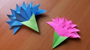Mother's day is right around the corner so i thought it would be fun to make some cards. Papercraft Origami Flowers How To Make Easy Paper Flowers For Greeting Card Handmade Decoration Printable Papercrafts Printable Papercrafts
