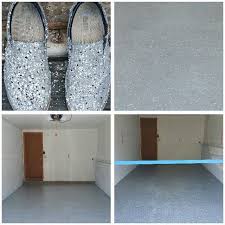 My Magic Shoes Do All The Work Get Your Garage Or Basement Floor Epoxied By Dave The Epox Basement Flooring Waterproof Epoxy Floor Painting Basement Floors