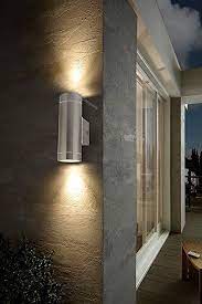 2 X Stainless Steel Double Outdoor Wall Light Ip65 Up X2f Down Outdoor Wall Light Zlc02 Outdoor Wall Lighting Garden Wall Lights Modern Outdoor Wall Lighting