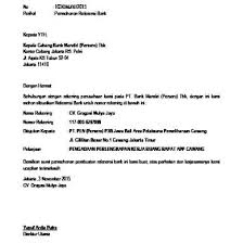 Contoh surat pernyataan penempatan dana di bank. Surat Pernyataan Dan Permohonan Pencairan Scf Bank Mandiri Vnd59rpg2jlx