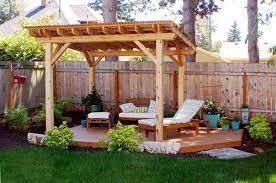 Pergola With Sloped Roof Backyard Patio Backyard Backyard Garden Landscape