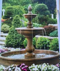 Traditional & classical tiered water fountains. Karen S Three Tiered Concrete Fountain
