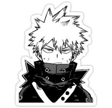 Black And White Redbubble Stickers Bakugo Looking Stickers By Sluggishmoon Redbubble Anime Stickers Cute Stickers Kawaii Stickers