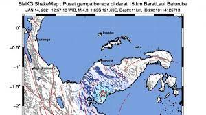 Bmkg imbau masyarakat di jawa, khususnya bagian tengah dan timur, untuk tetap waspada potensi hujan es dan cuaca ekstrem pada peralihan musim hujan ke kemarau. Gempa Hari Ini 2021 Gempa 4 3 Sr Guncang Baturube Morowali Utara Sulteng Ini Penjelasan Bmkg Tribun Batam
