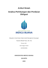 Berikut ini keuntungan, contohnya, dan bedanya dengan investasi saham. Pdf Artikel Analisa Perhitungan Dan Penilaian Obligasi