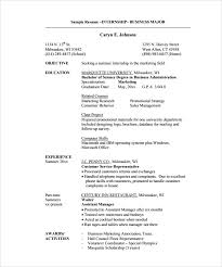 Resume template for undergraduate students. Free 7 Sample Internship Resume Templates In Pdf Ms Word