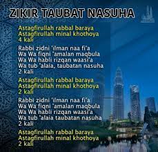 Zikir Taubat Nasuha Kata Kata Indah Doa Quran