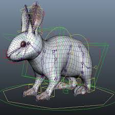 Maya Rabbit White Fur Animation Character Rigging Animation 3d Character