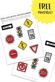 Printable Traffic Signs For Play Doh Towns Play And Learning Traffic Signs Transportation Preschool Creative Curriculum