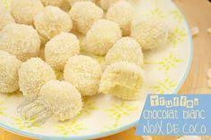 Truffes Faciles Chocolat Blanc Et Noix De Coco Truffe Chocolat Blanc Chocolat Blanc Truffes Au Chocolat