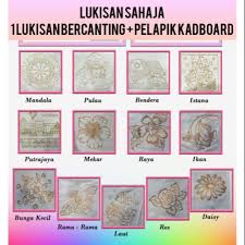 Sebab nak anjurkan contest mewarna kat opis katanya. Lukisan Bercanting Saiz 8 X 8 Aneka Corak