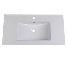All of our sinks and faucets are guaranteed to be comparable in quality to similar, higher priced models from name brand. Allier 24 30 36 Or 40 Wide White Bathroom Integrated Sink Countertop By Fresca Kitchensource Com