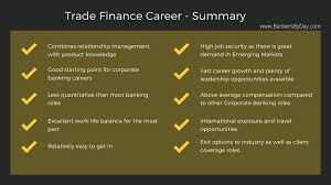 Banking Careers International Trade Finance Bankersbyday