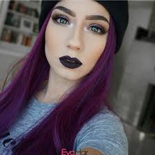 Gorgeous Babe Krystalclearmakeup In This Dark Purple Hair Wigs Give So Much To Our Lift How Do You Like It Girls Cool Hairstyles Krystal Clear Makeup Eva Hair