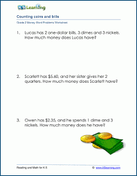 Maybe you would like to learn more about one of these? Grade 2 Money Word Problem Worksheets K5 Learning